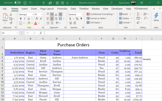 How To Merge Cells, Columns & Rows In Excel image 17