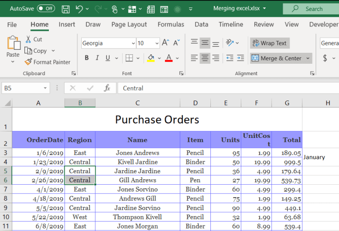 How To Merge Cells, Columns & Rows In Excel image 23