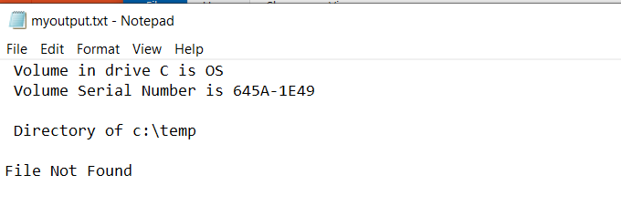 Redirect Output from the Windows Command Line to a Text File image 8