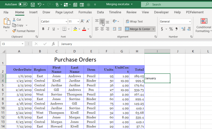 How To Merge Cells, Columns & Rows In Excel image 8